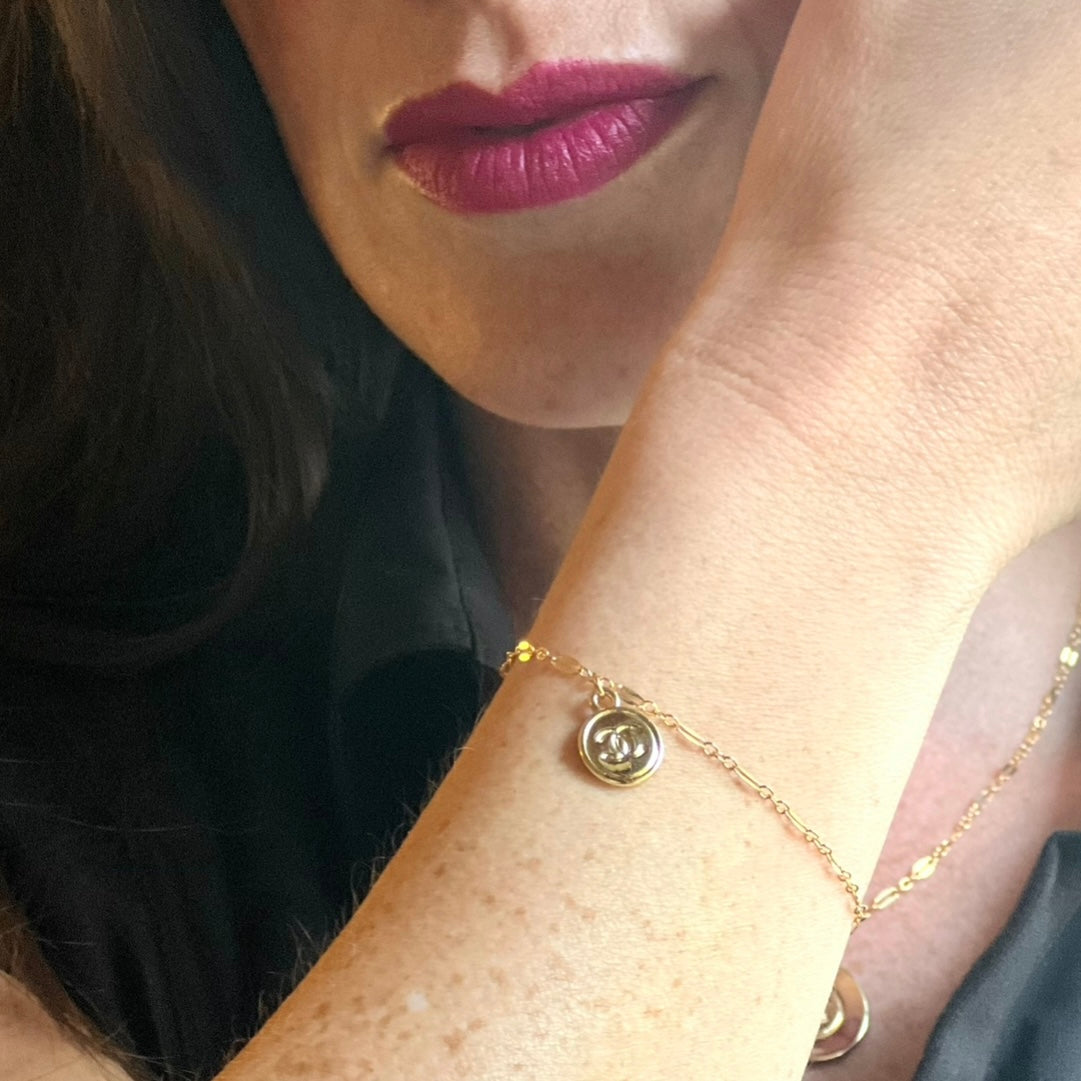 Chanel Zipper-Pull Charm Bracelet