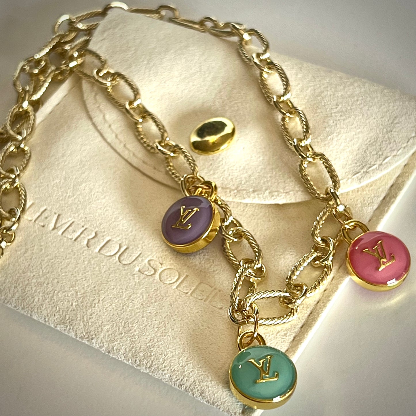 Repurposed Louis Vuitton Charm Necklace