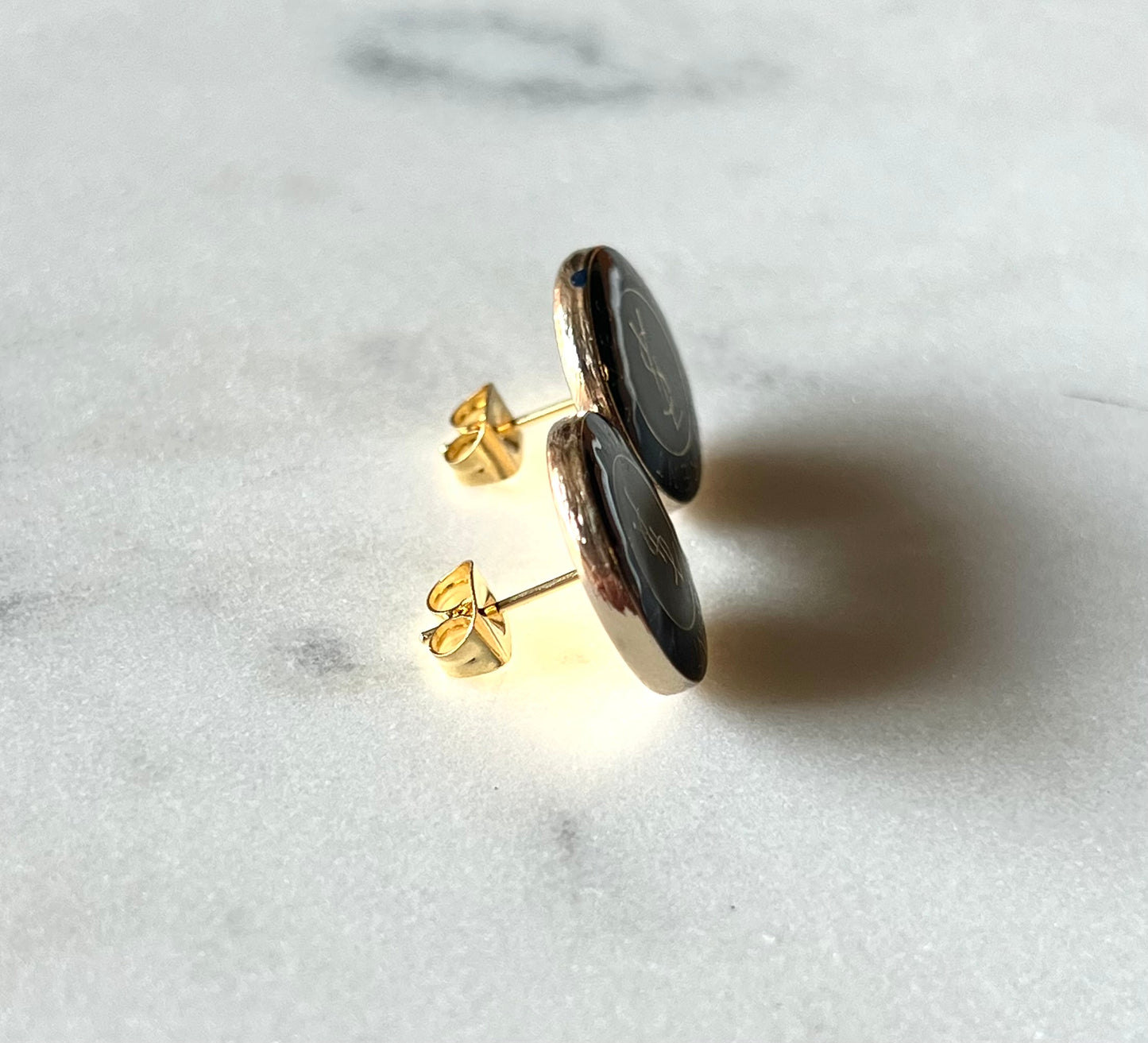 Yves Saint Laurent Button Earrings