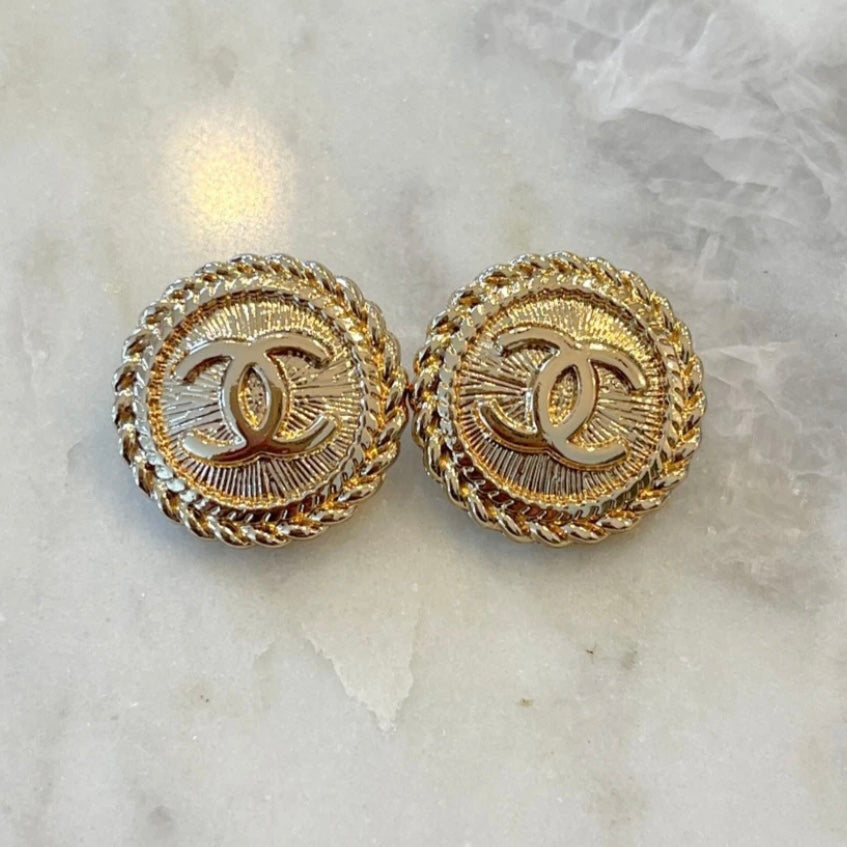Special Request Order Chanel Button Earrings