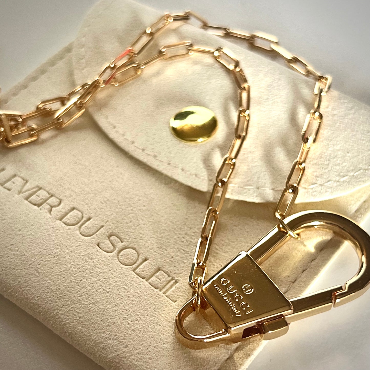 Repurposed Gucci Clip Necklace