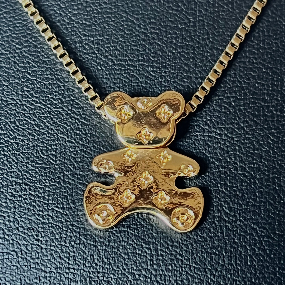 Repurposed Louis Vuitton Bear Necklace
