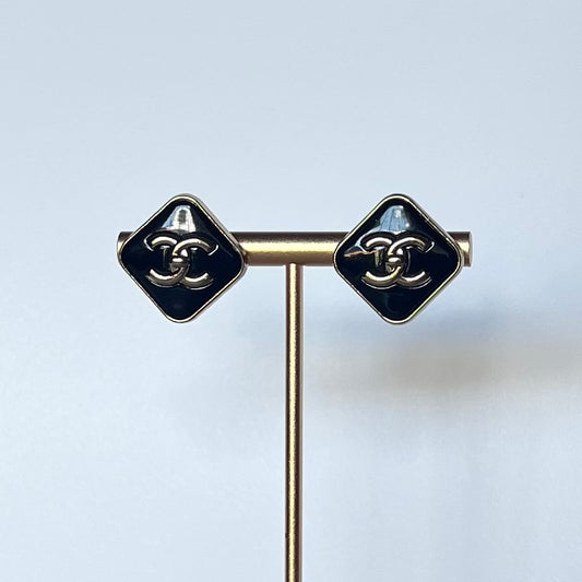 Repurposed Vintage Chanel Button Earrings
