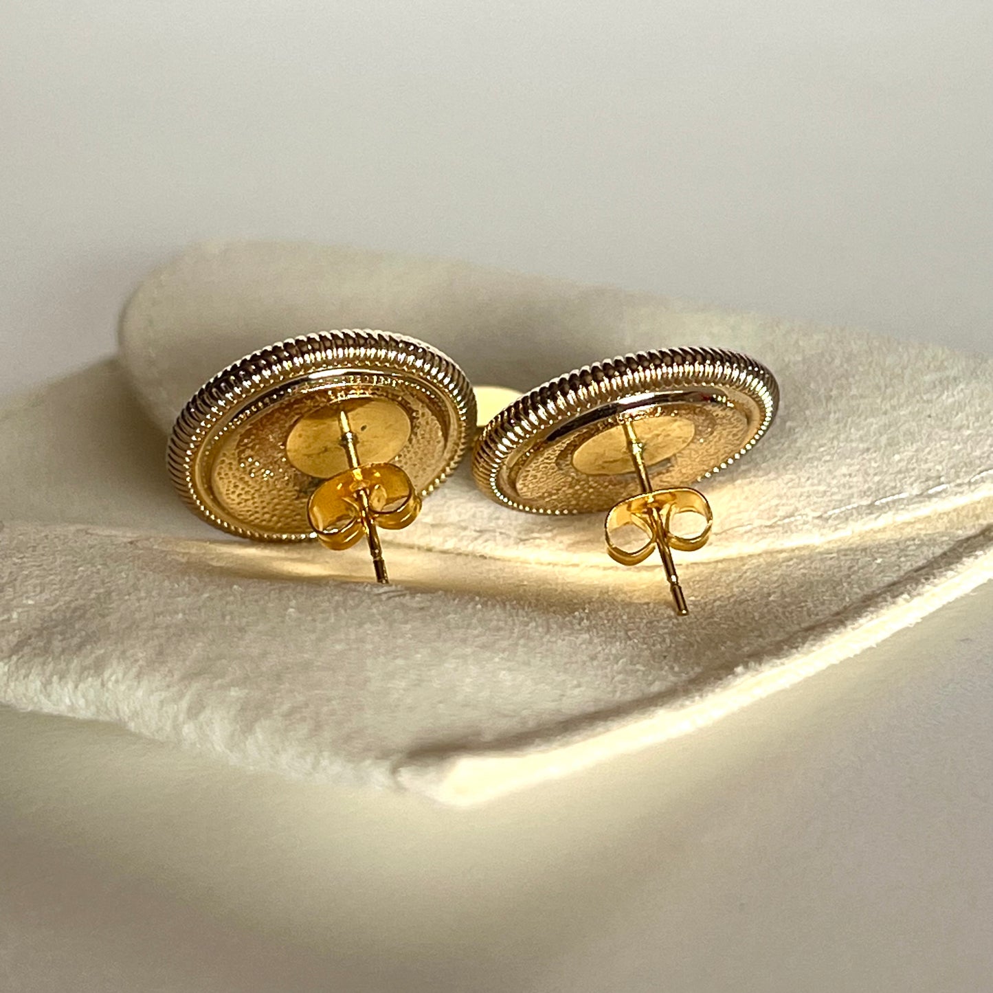 Repurposed Chanel Button Earrings