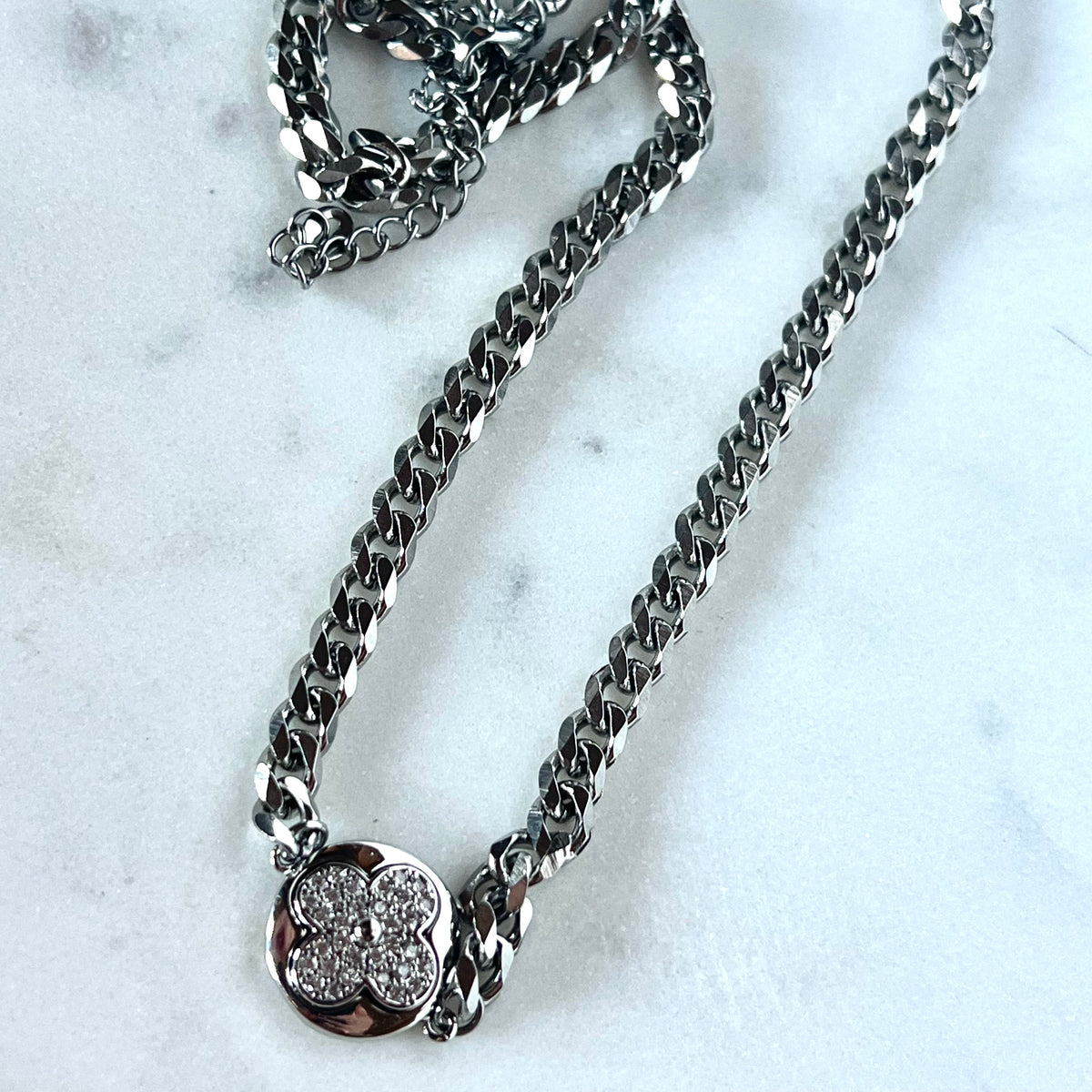 Repurposed Louis Vuitton Monogram Flower Necklace