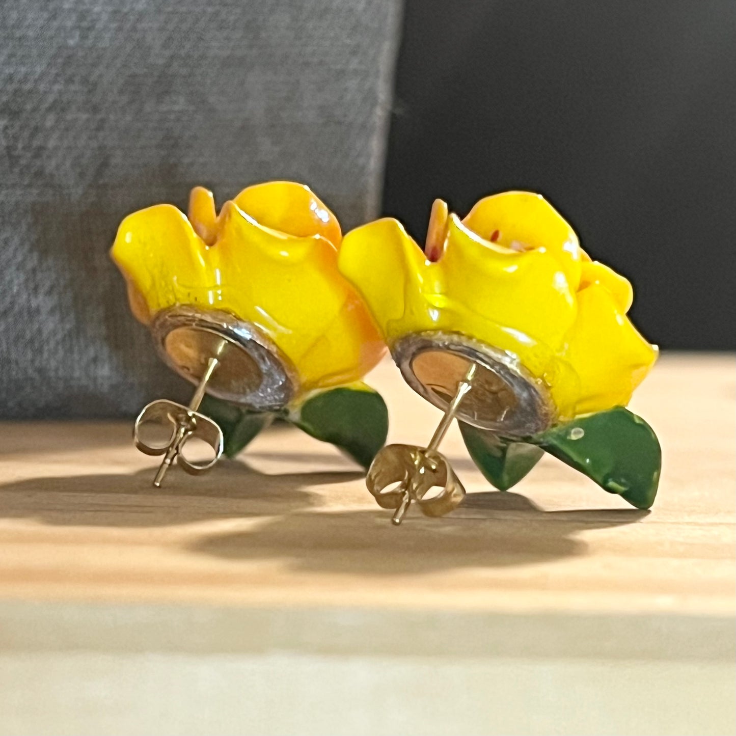 Repurposed Dolce & Gabbana Button Earrings