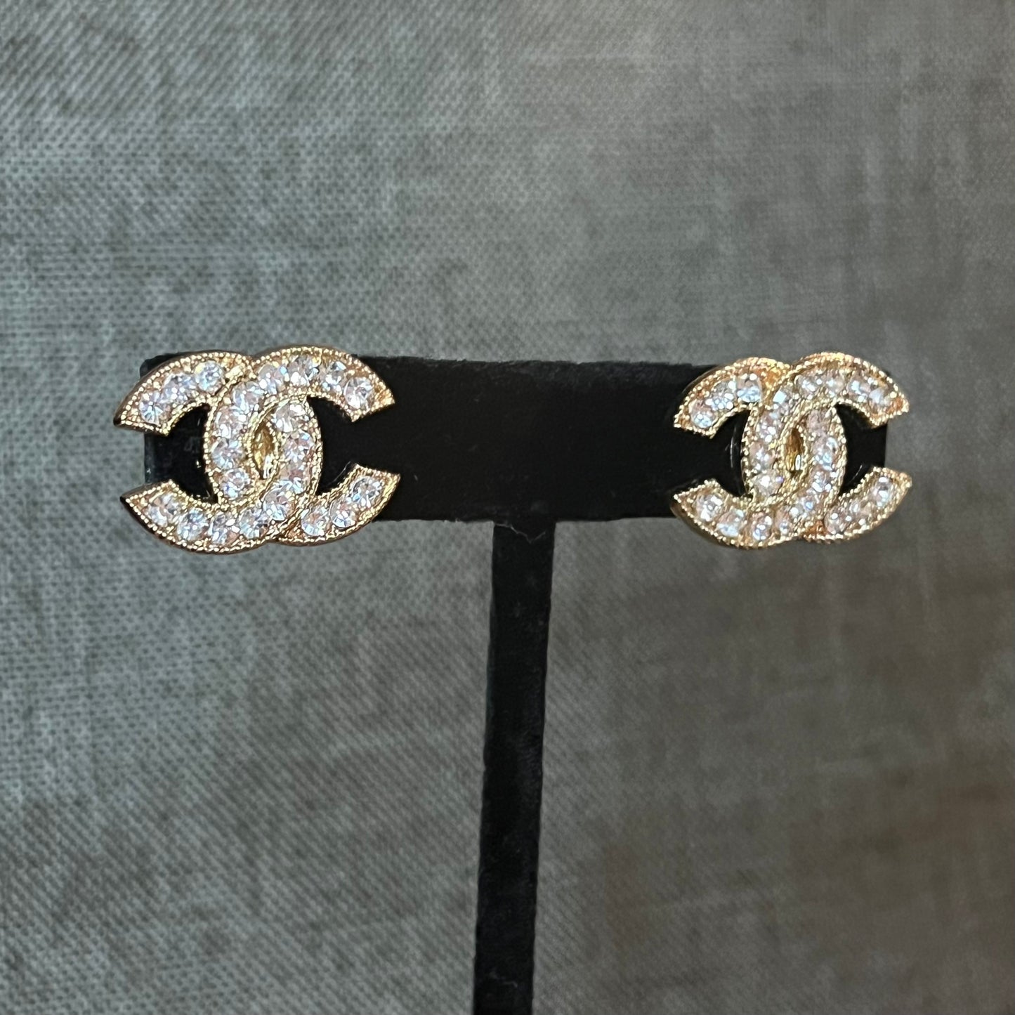 Repurposed Chanel Button Earrings