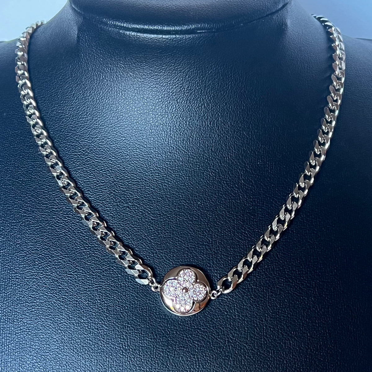 Repurposed Louis Vuitton Monogram Flower Necklace
