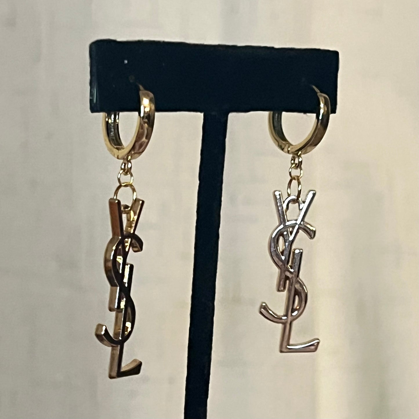Repurposed YSL Zipper-Pull Earrings