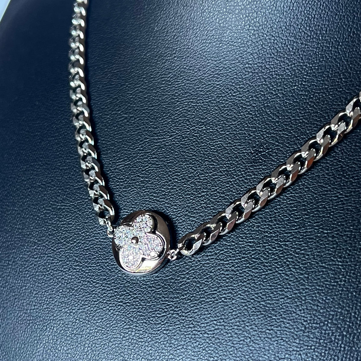Repurposed Louis Vuitton Monogram Flower Necklace