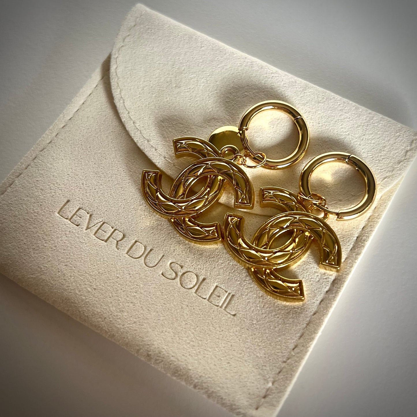 Repurposed Chanel Charm Earrings
