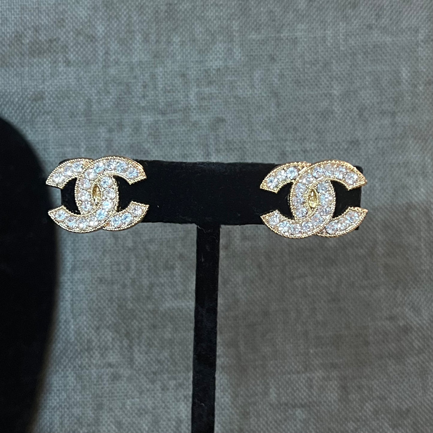 Repurposed Chanel Button Earrings
