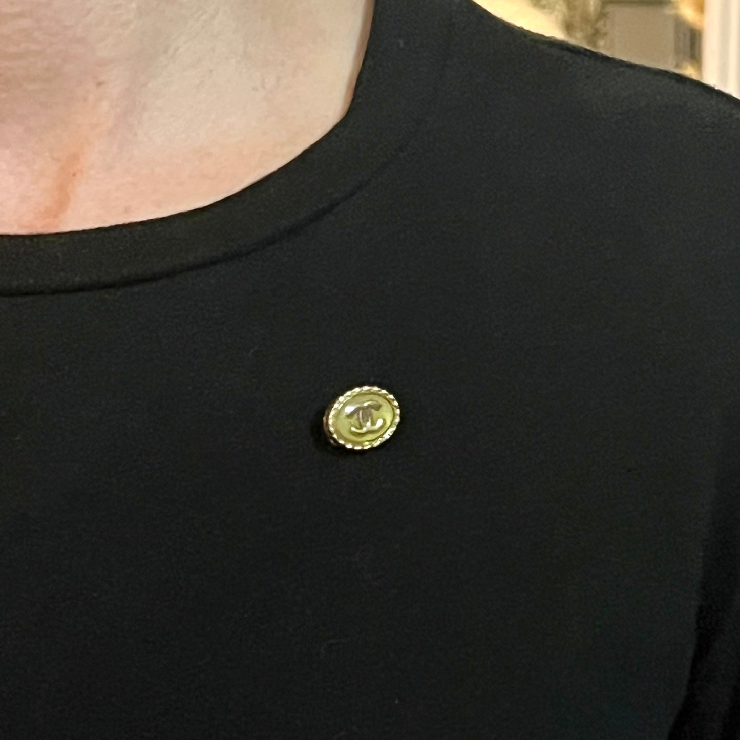 Repurposed Chanel Button Pin