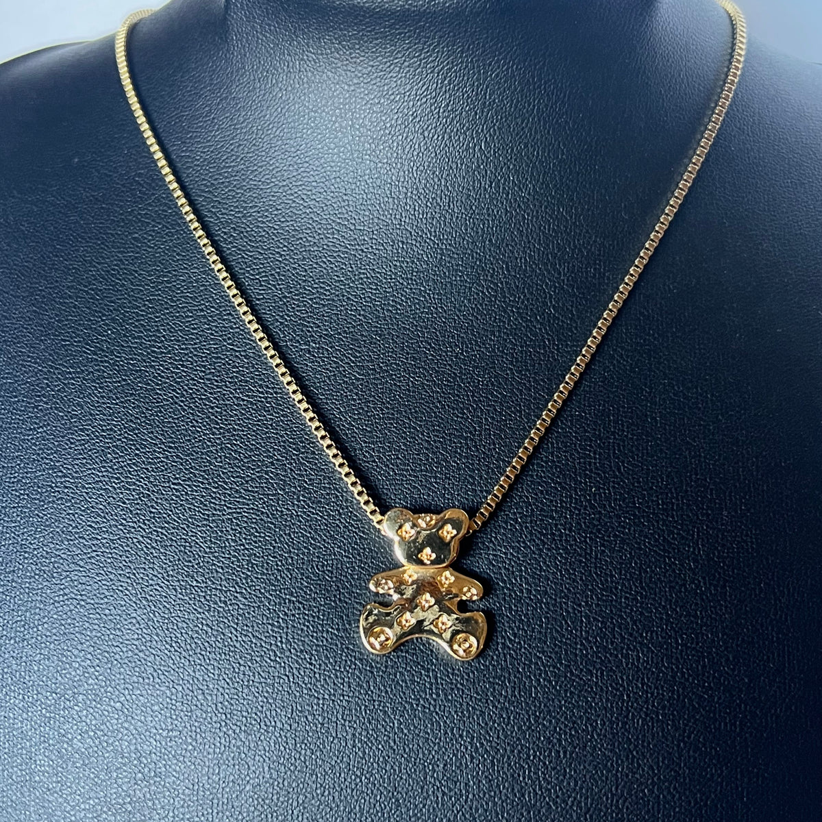 Repurposed Louis Vuitton Bear Necklace