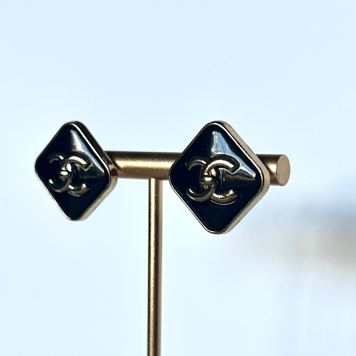Repurposed Vintage Chanel Button Earrings
