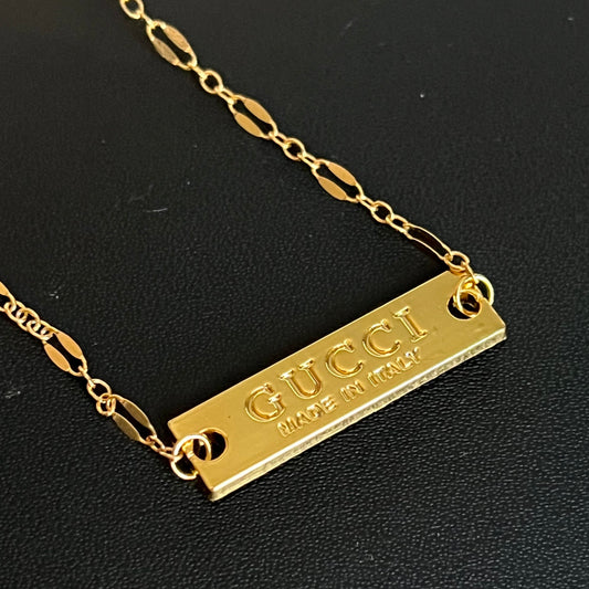 Gucci Made in Italy Tag Necklace