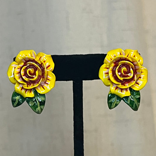 Repurposed Dolce & Gabbana Button Earrings