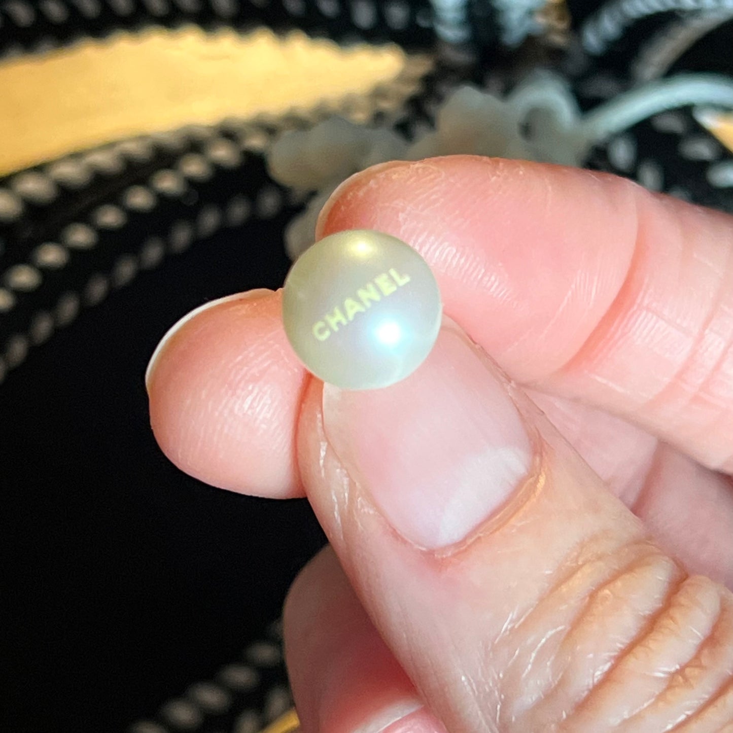 Chanel button Earrings