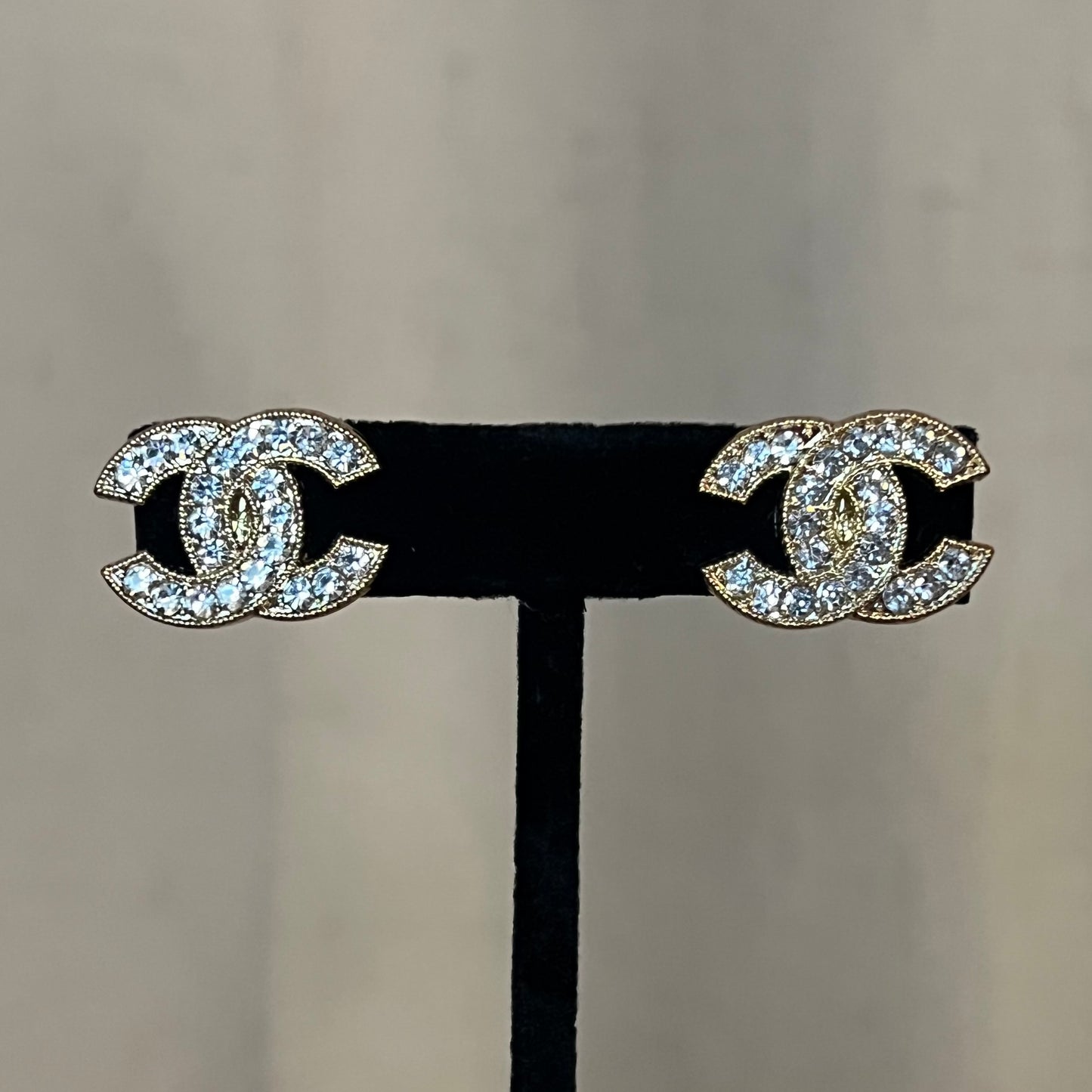 Repurposed Chanel Button Earrings