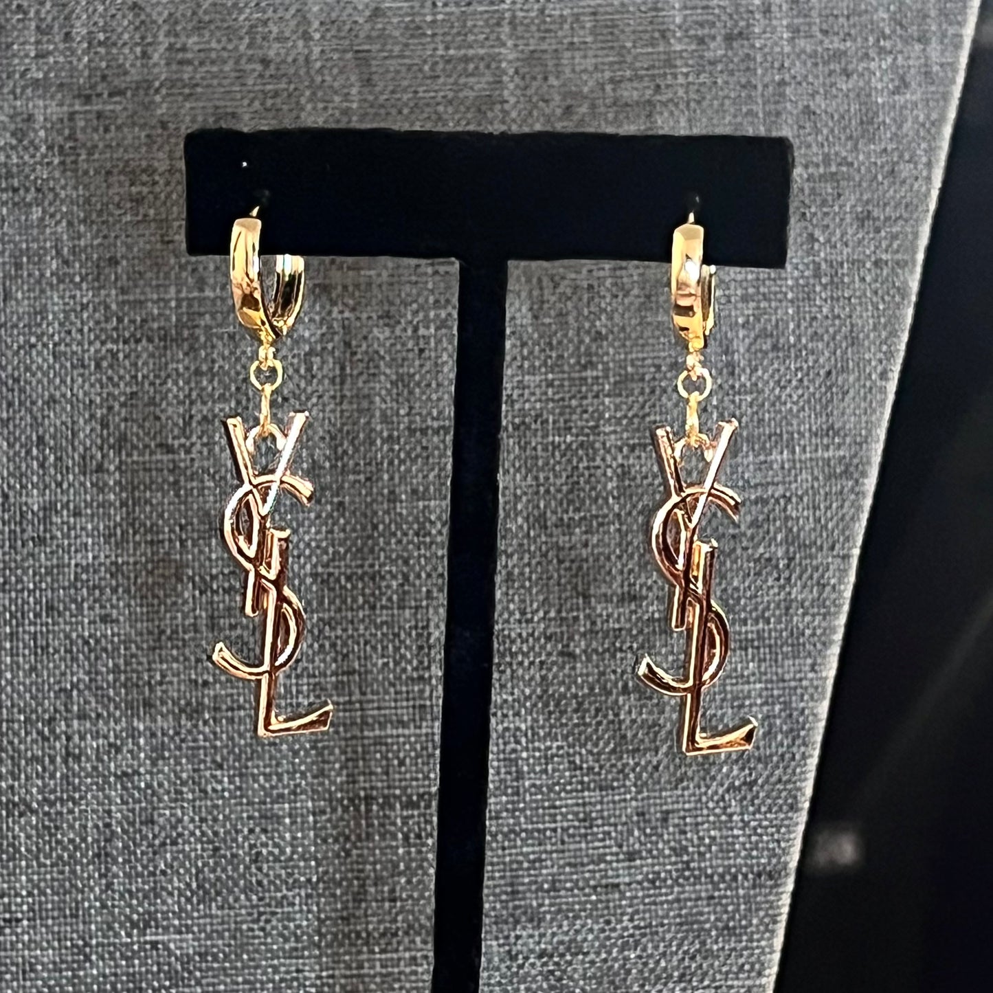 Repurposed YSL Zipper-Pull Earrings