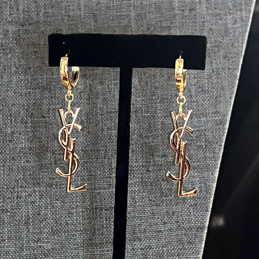 Repurposed YSL Zipper-Pull Earrings