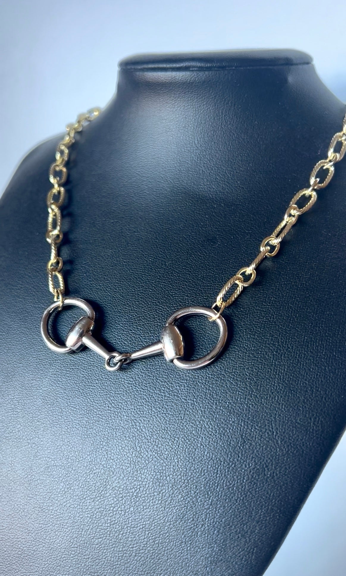 Repurposed Gucci Horse Bit Necklace