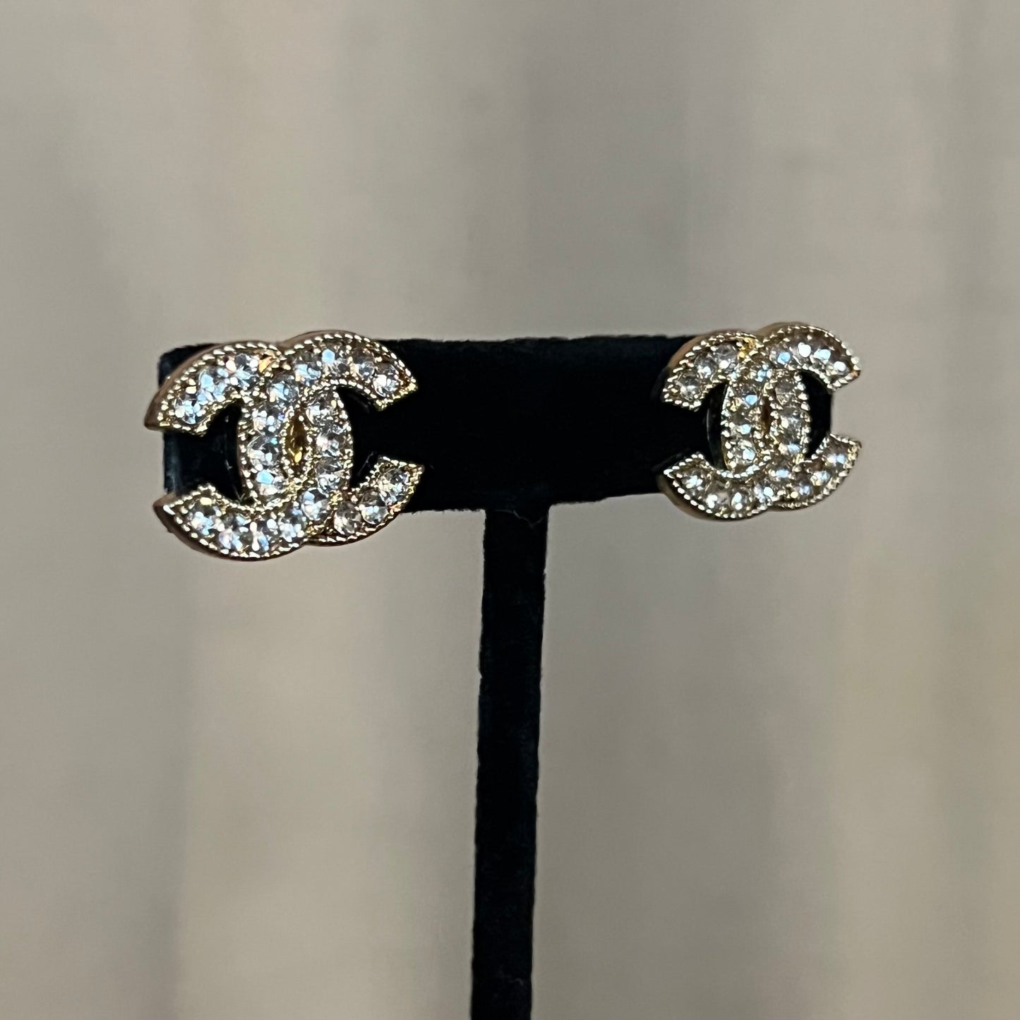Repurposed Chanel Button Earrings