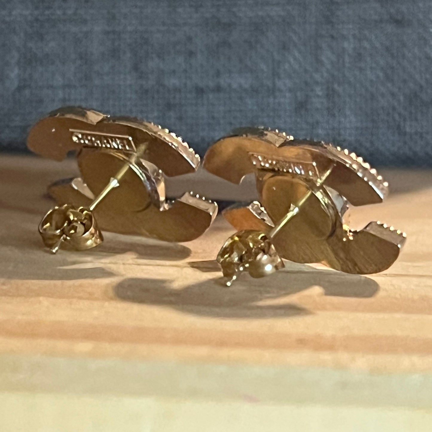 Repurposed Chanel Button Earrings