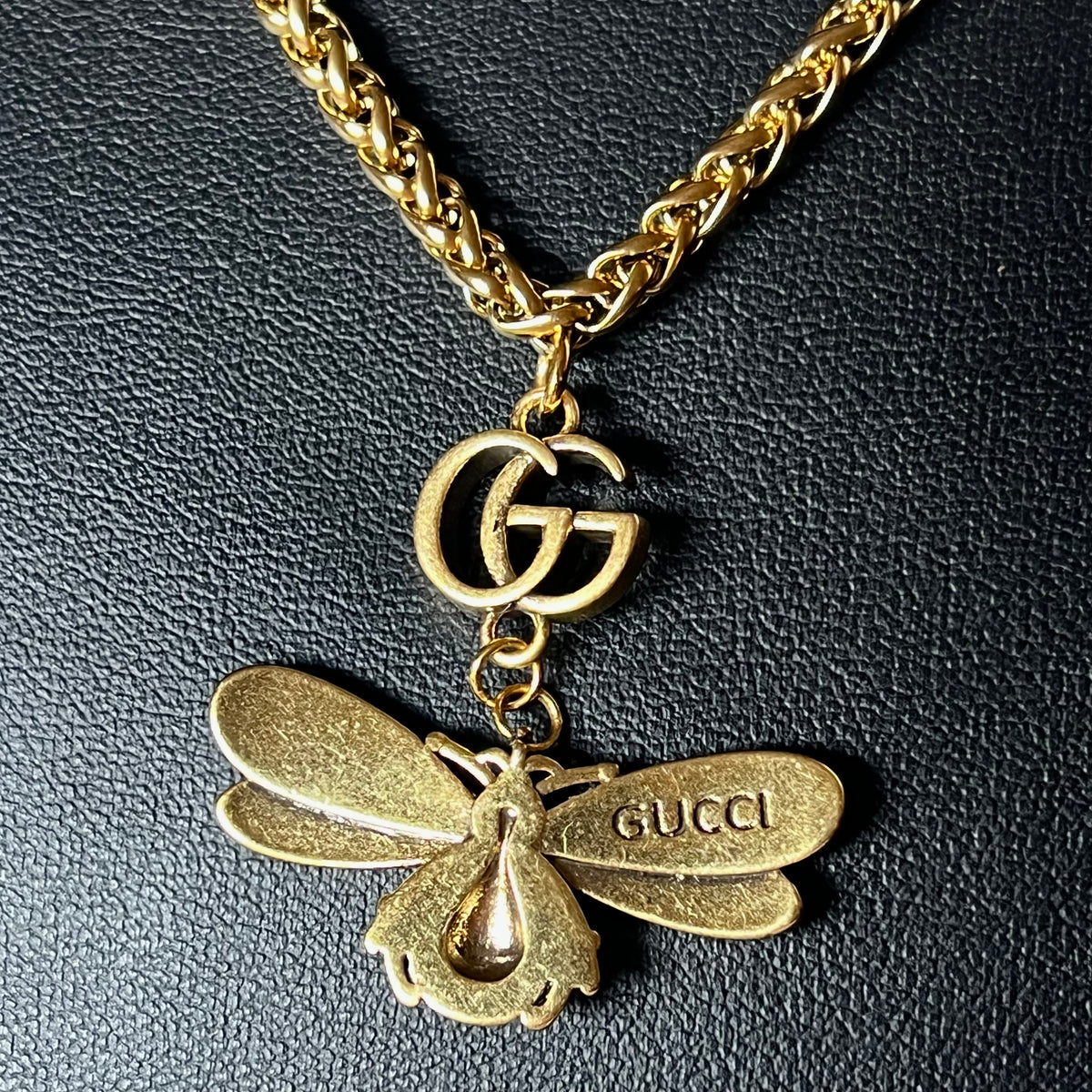 Repurposed Gucci Bee Charm Necklace