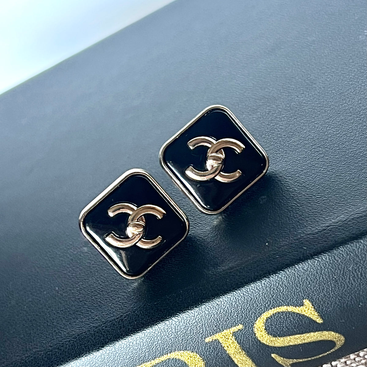 Repurposed Vintage Chanel Button Earrings