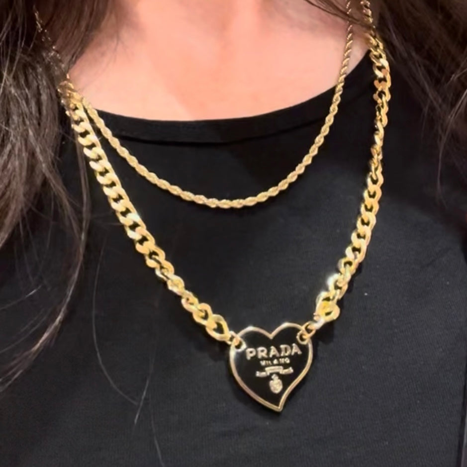 Prada Bag Tag Necklace