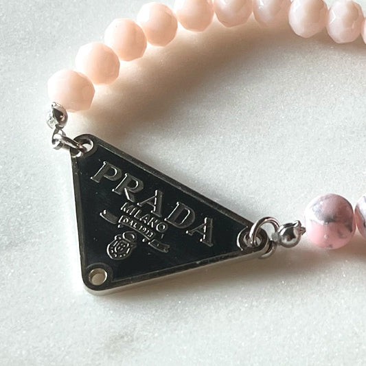 Prada Triangle Beaded Necklace